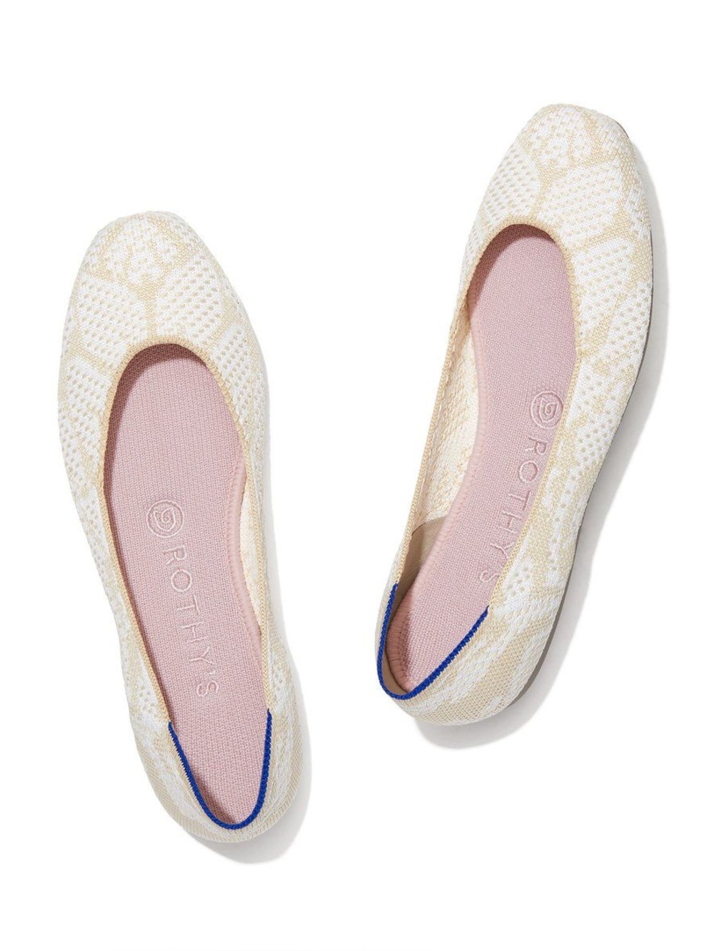 Rothy's | Lily The Square Toe Retired Rare White Cream Lace Ballet Flats 9